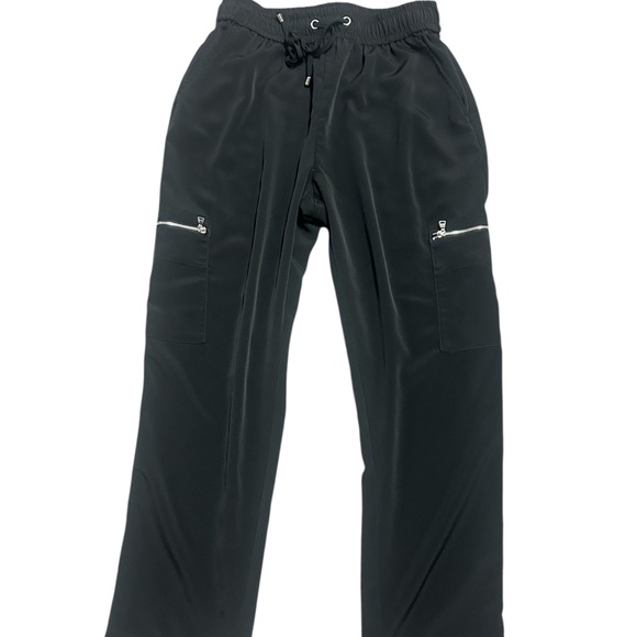 Express Pants - Express Black Women's Drawstring Track Pants with Zip Pockets